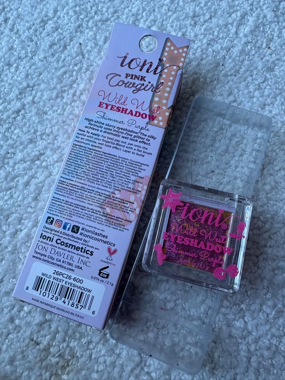 ioni Pink Cowgirl Wild West Shimmer Purple Eyeshadow
